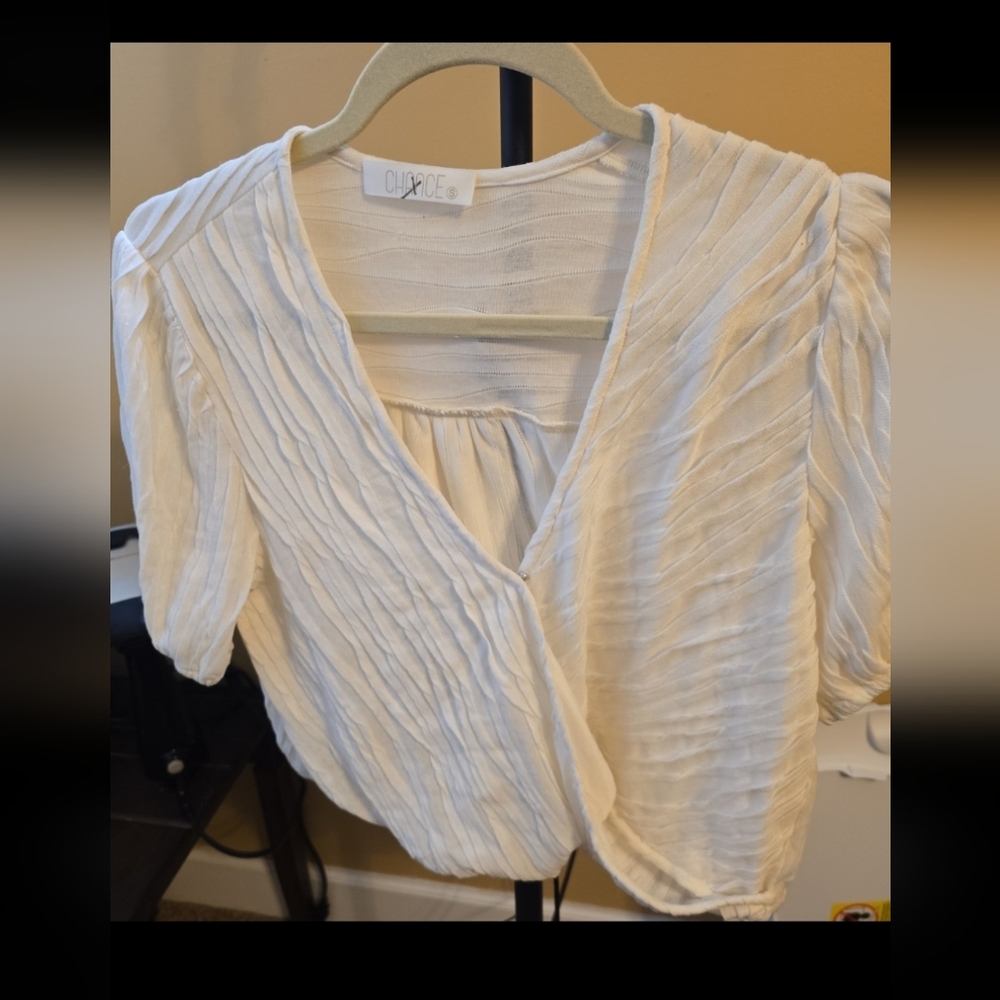 Chance Boutique cropped Textured Women's Top